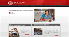 Desktop Screenshot of malikdeenarnursing.com